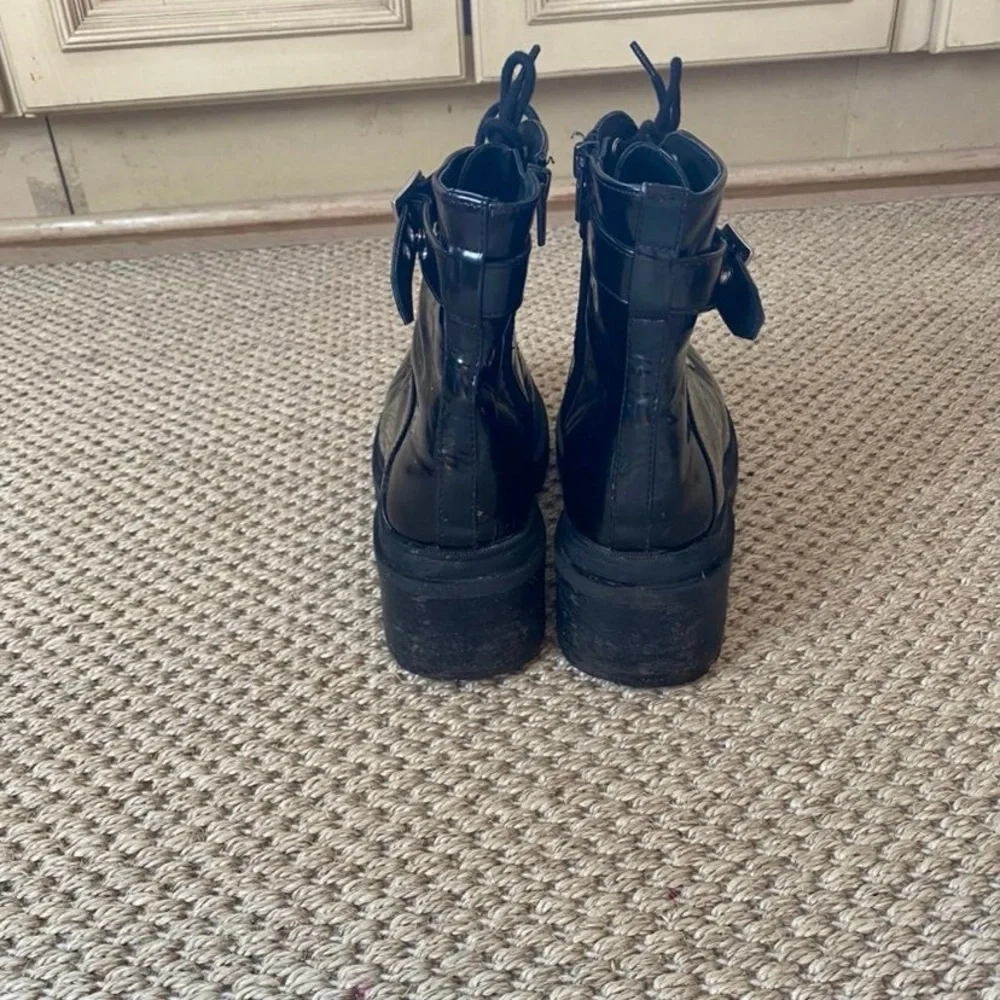 Jeffrey Campbell Black Lace-Up Ankle Boots - Picture 3 of 5